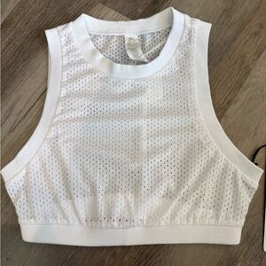 Alo all star White Mesh Athletic top NWT XS